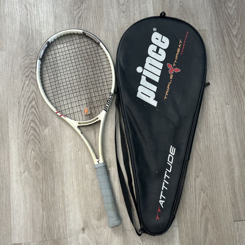 Prince TT Warrior MP 4 3/8 Grip Triple Threat Tungsten Midplus 97 Tennis Racket
